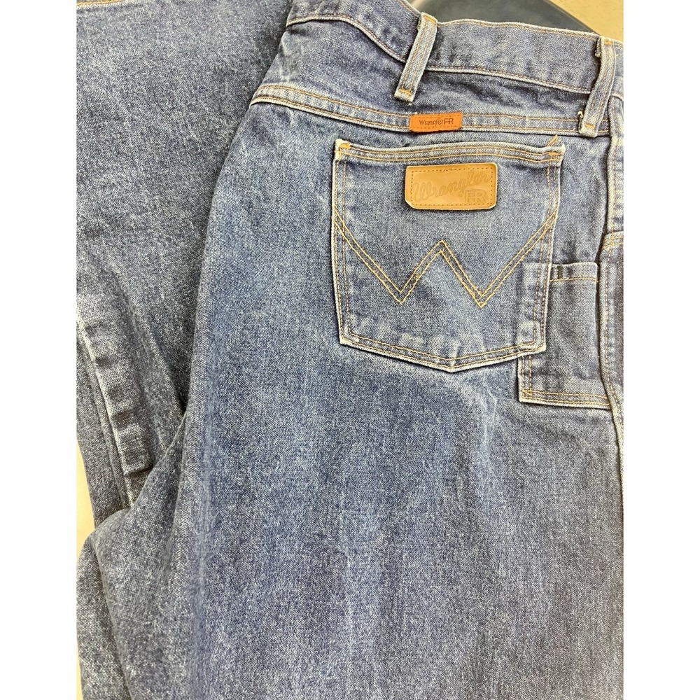 Wrangler Jeans FR Flame Resistant Mens 42x32 Blue Relaxed Fit Workwear FR31MWZ